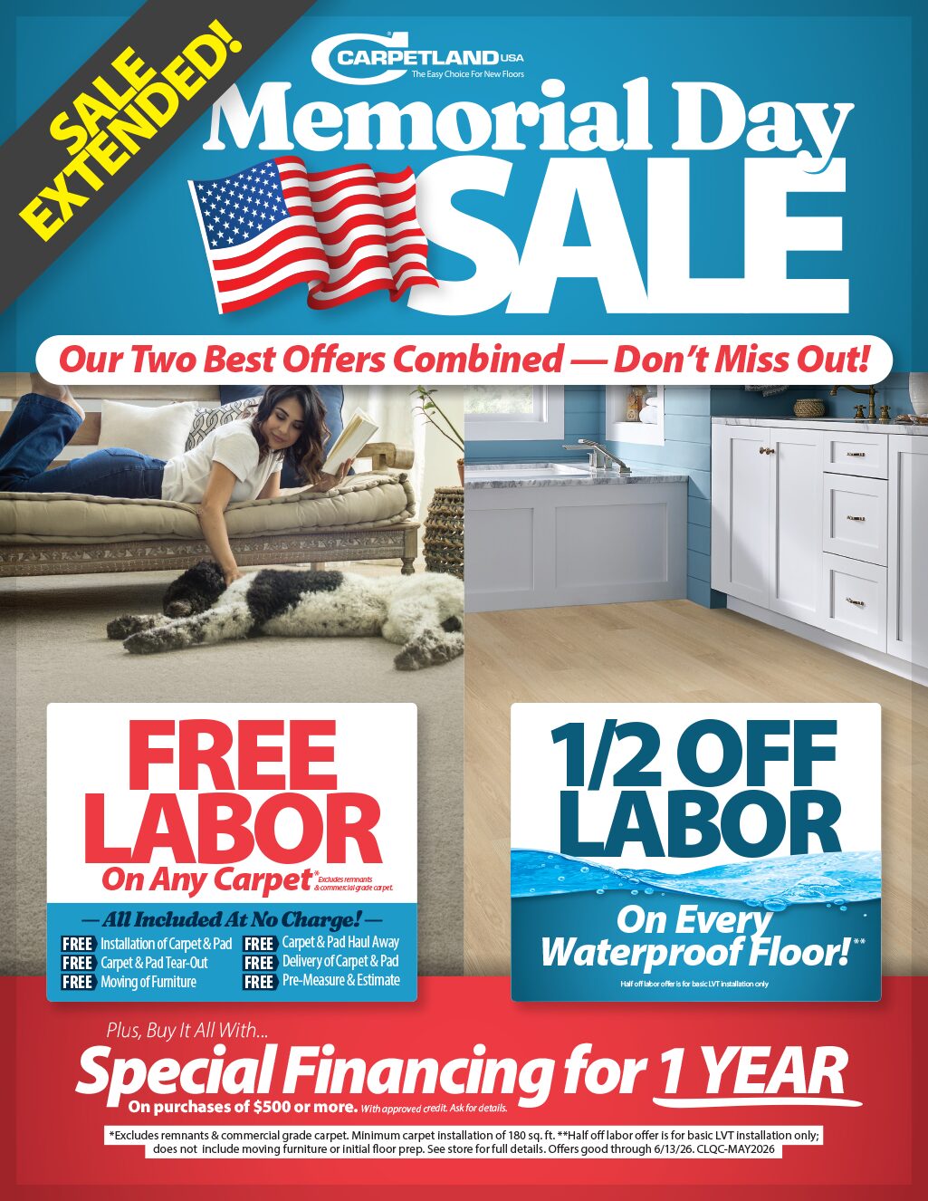 Memorial Day Sale EXTENDED Flyer