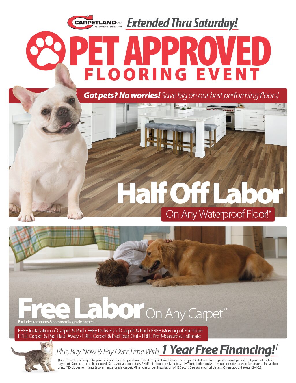 Pet Approved Flooring Event – Extended thru Saturday!