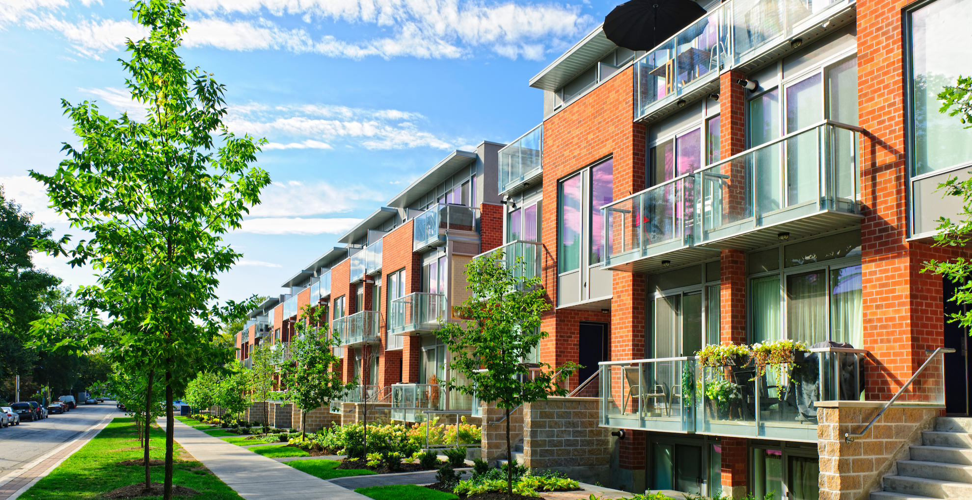 Row of Modern Apartments