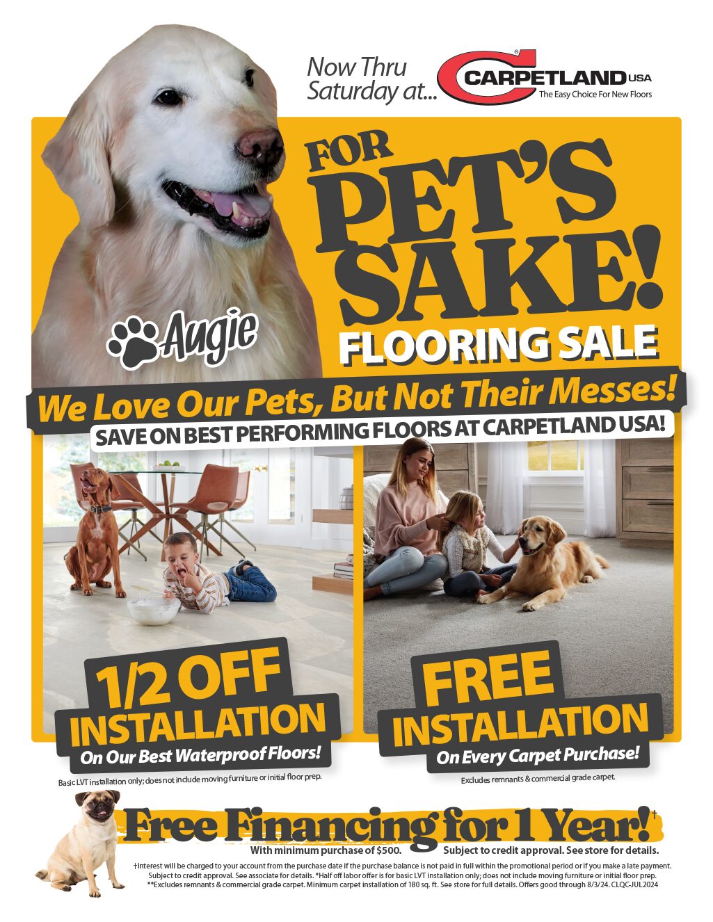 For Pet's Sake Flooring Sale!
