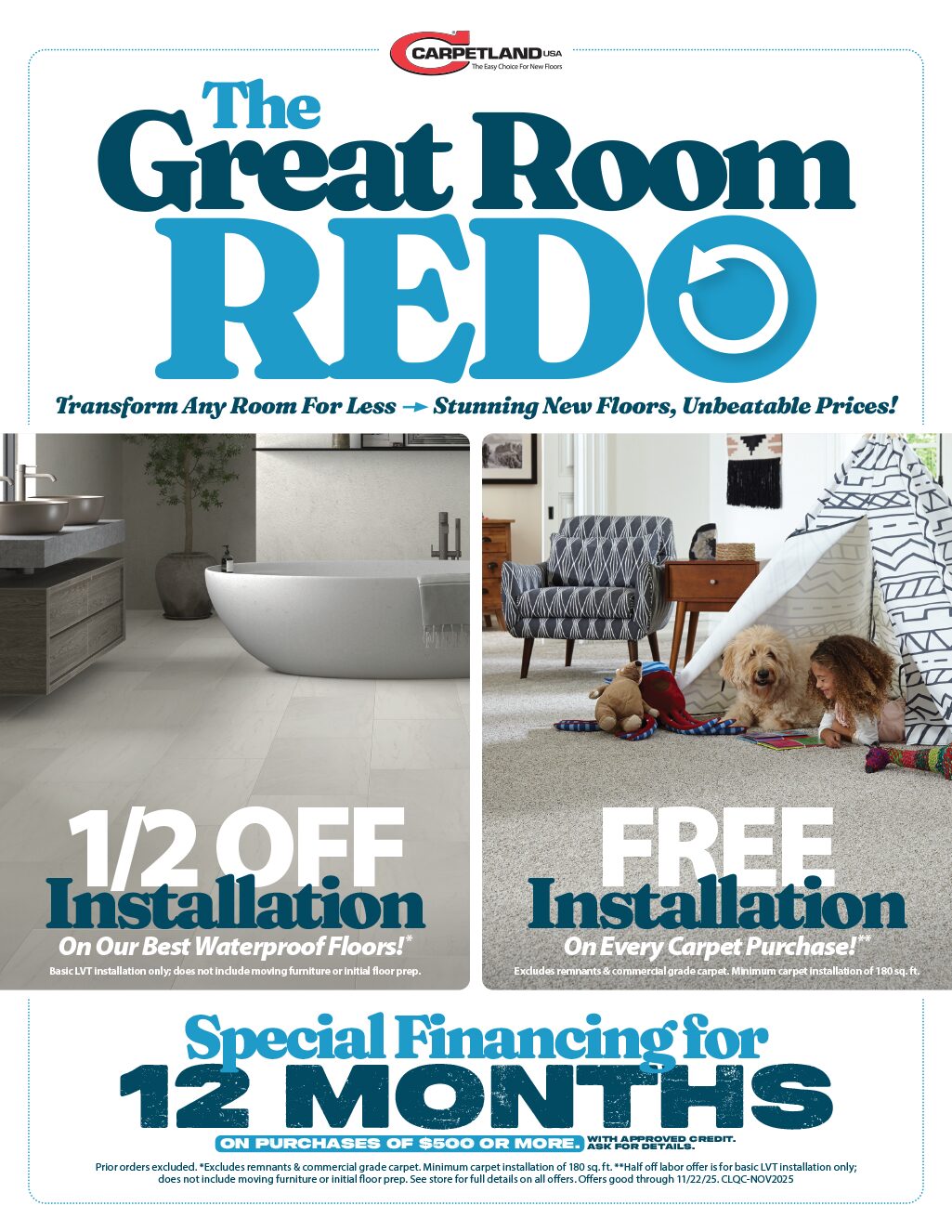 Great Room Redo Sale Flyer