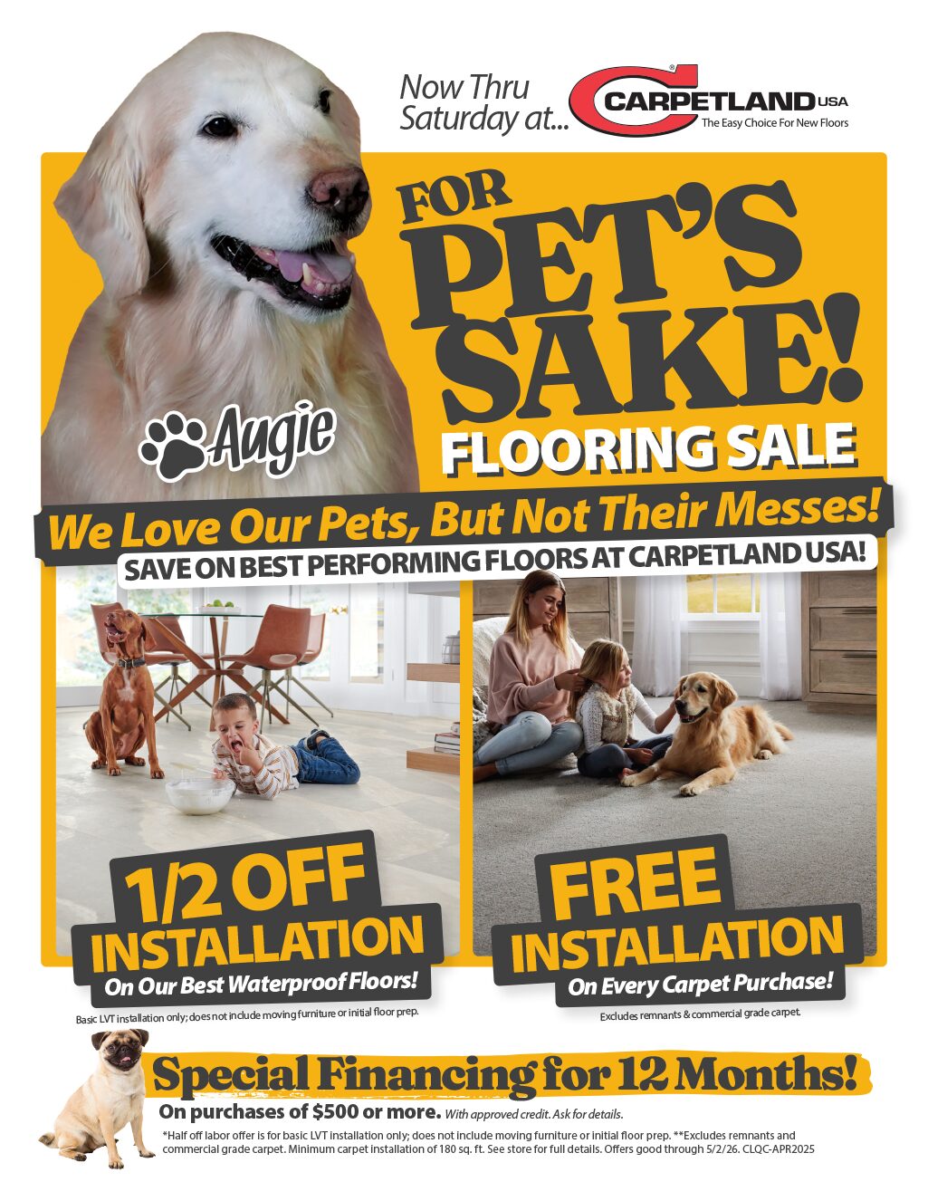 Pet's Sake Flooring Sale Flyer